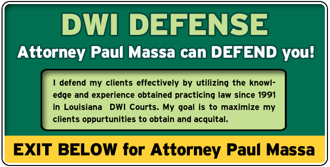 Harahan DWI Lawyer/Attorney Paul M. Massa | FREE Consultation