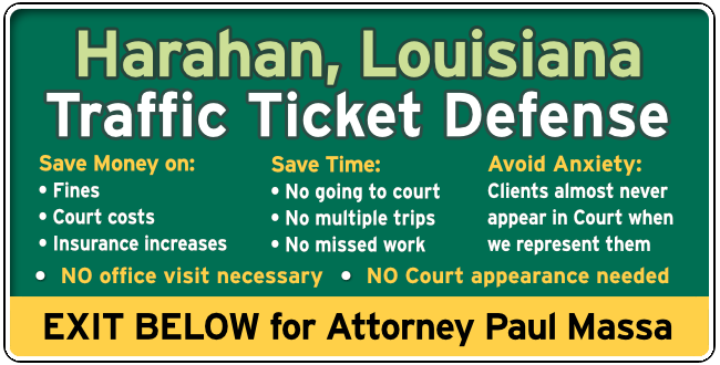 Harahan, Louisiana Speeding & Traffic Ticket Lawyer Paul Massa Graphic 1